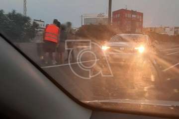 Accidente en la GC-1 en dirección sur, a la altura de Las Huesas/TA.